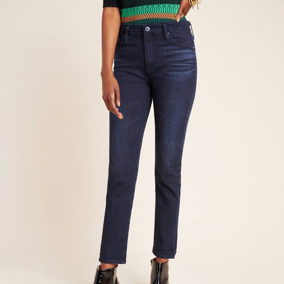 AG The Stevie High-Rise Skinny Ankle Jeans